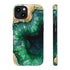 Green Geode in Watercolor - Impact Resistant Phone Case iPhone 13 Glossy